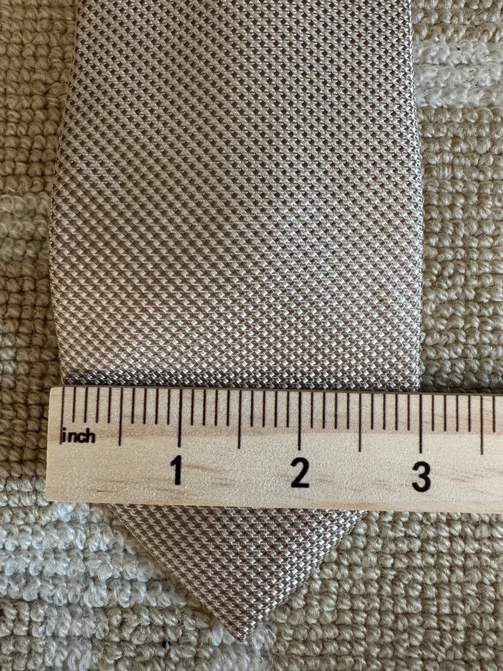 Michael Kors 100% Silk Tie Textured Champagne Beige Classic Necktie Wedding